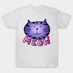 Purple Kitty Cat T-Shirt